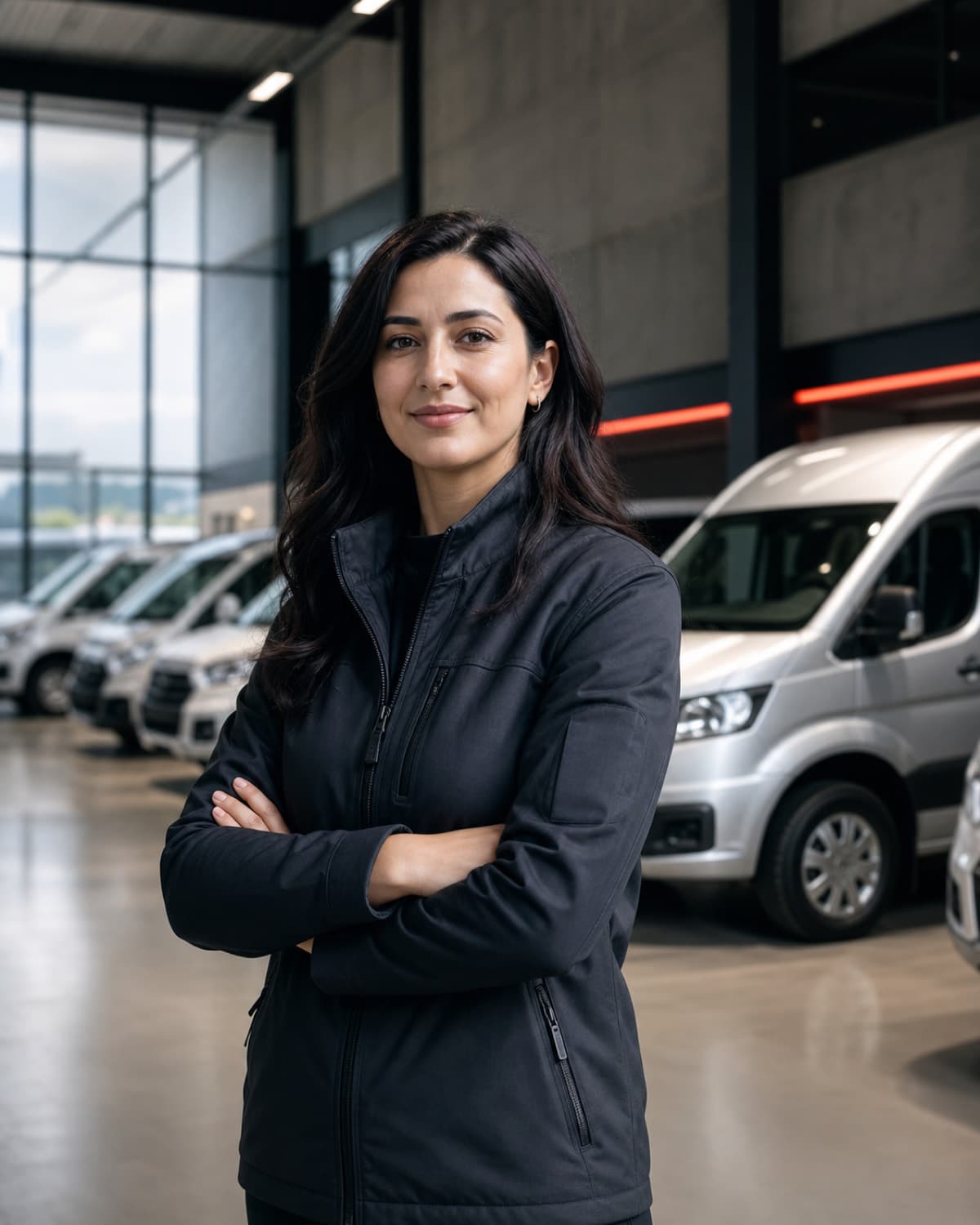 Araç teslim alanında çalışan kişi